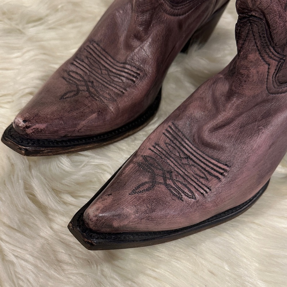 Stetson Rustic Pink Western Boots - Picture 6 of 9